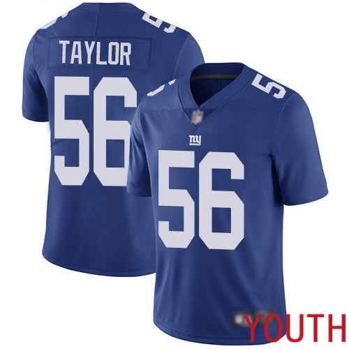 Youth New York Giants 56 Lawrence Taylor Royal Blue Team Color Vapor Untouchable Limited Player Football NFL Jersey
